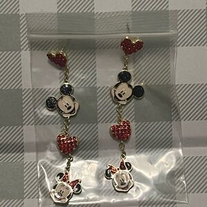 Disney Baublebar Mickey and Minnie Red Heart Earrings